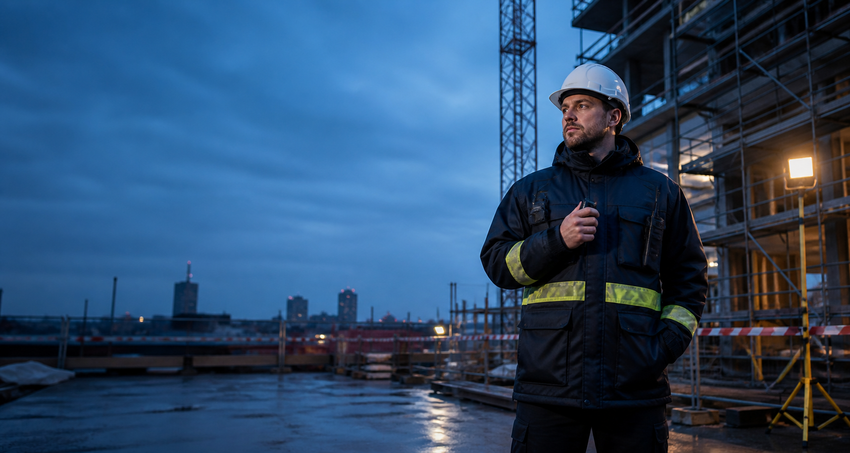 Brandwache auf einer Baustelle in Bochum